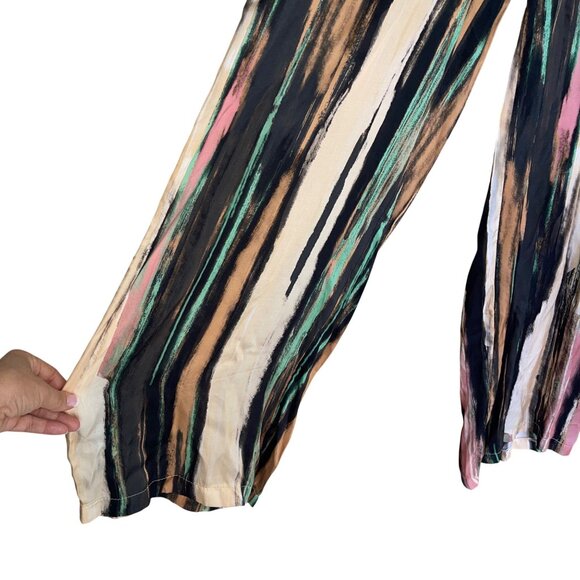 Max Enjoy Paris Womens Pant Set Size Medium Multicolor Wide Leg Casual - Picture 15 of 16